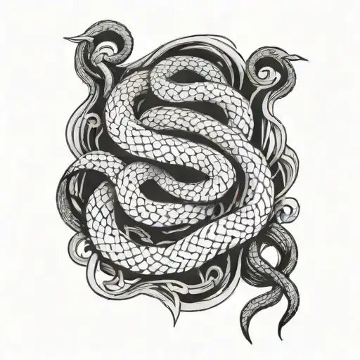 A Snake Coiled Around A Brazilian Jiu-jitsu Belt