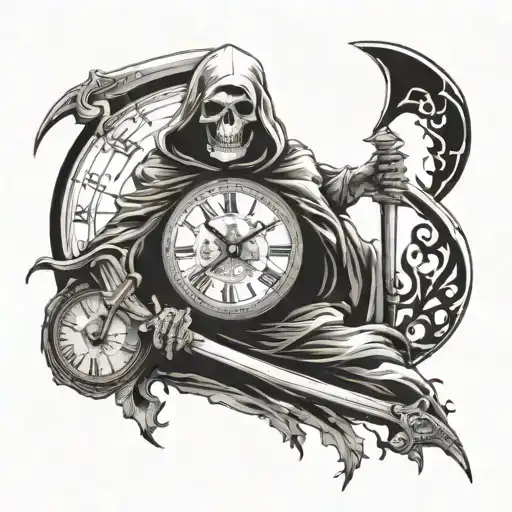 Reaper With Clock