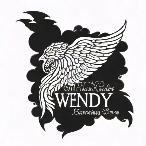 Wendy Name In Angel Wings