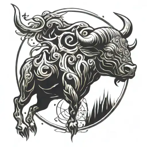 Zodiac Sign Taurus Tattoo