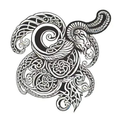 Aries Wings Celtic Sign