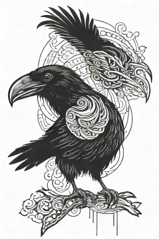 Raven With A Human Eye In Its Beak