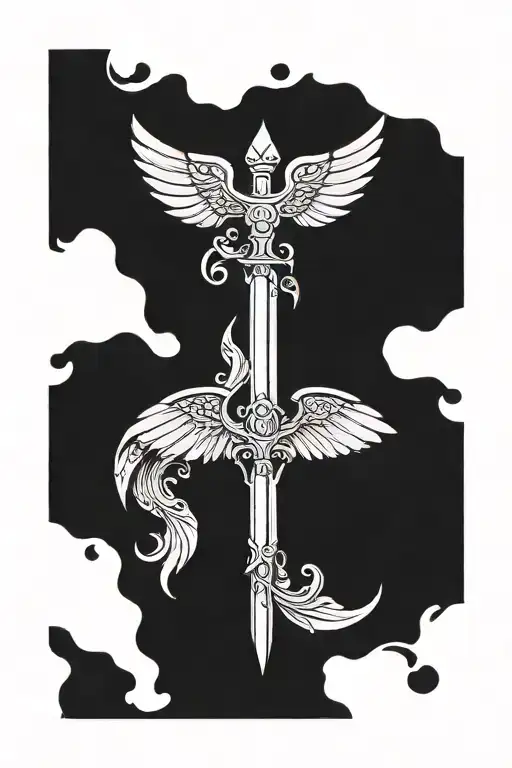Wings And Trident Symbol