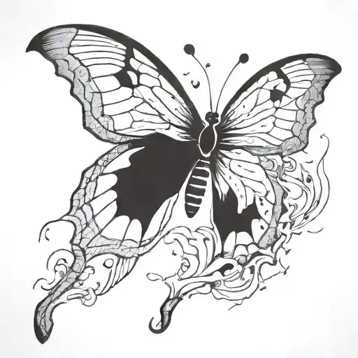 Broken And Ripped Butterfly