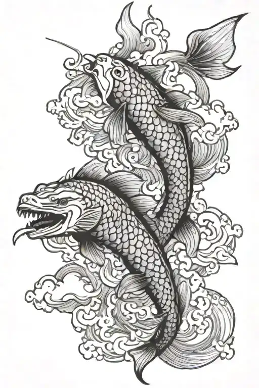 Cloud And Dragons Koi Fish