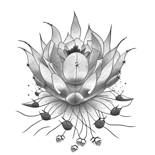 Cactus With Bluebonnets