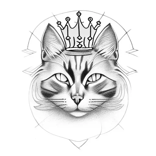 Black Cat And A Crown