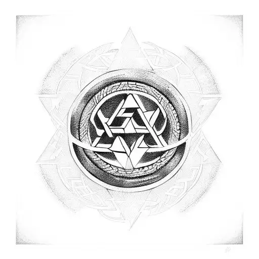 Valknut Symbol And Basketball