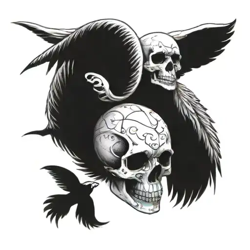 Skull With Wings