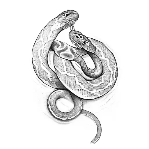 Beautiful Hand With Snake Wrapped Around It