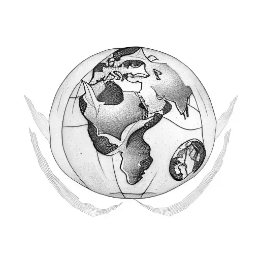 Black Queen Holding Earth