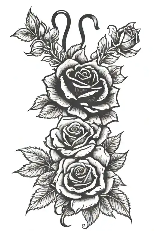 Medium Sized Flower Bouquet Made Of Roses Tied With A Ribbon