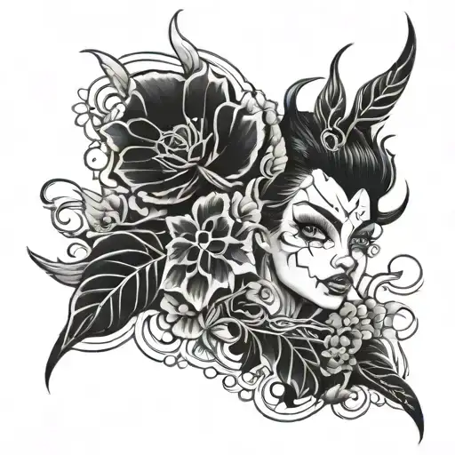 Cartoon Realism Blackwork