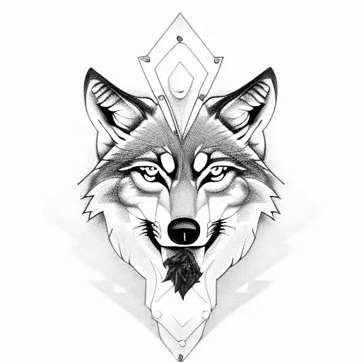 Wolf With A Rose In His Mouth