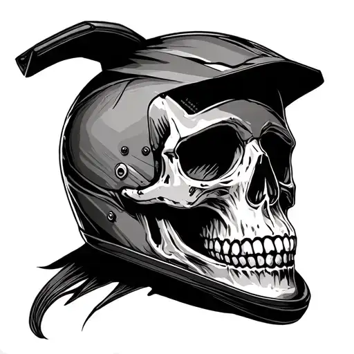 Agrassiv Skull In Motohelmet Soft Shading
