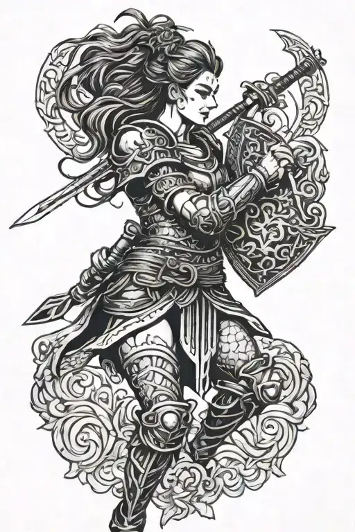 Tattoo Of My Wife Warrior