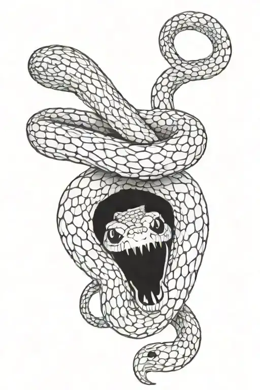 A Tattoo Of A Writhing Snake On A Forearm
