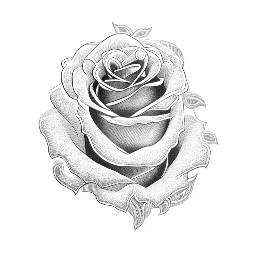 Rose In Heart Small