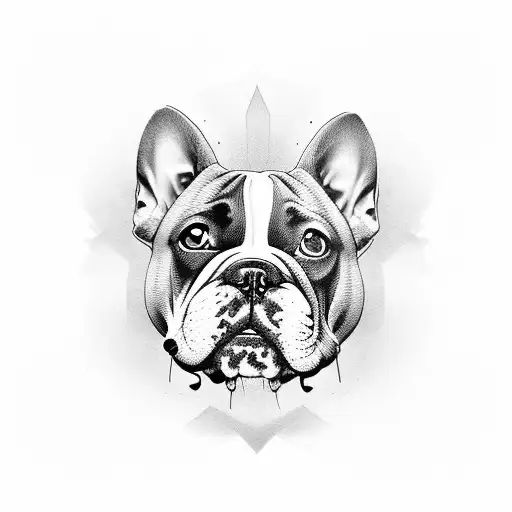 Frenchbull Dog Face For The Forearm