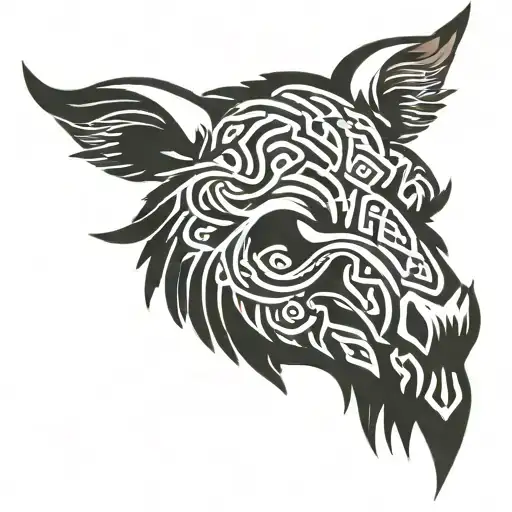 Irish Celtic Boar Head Angry