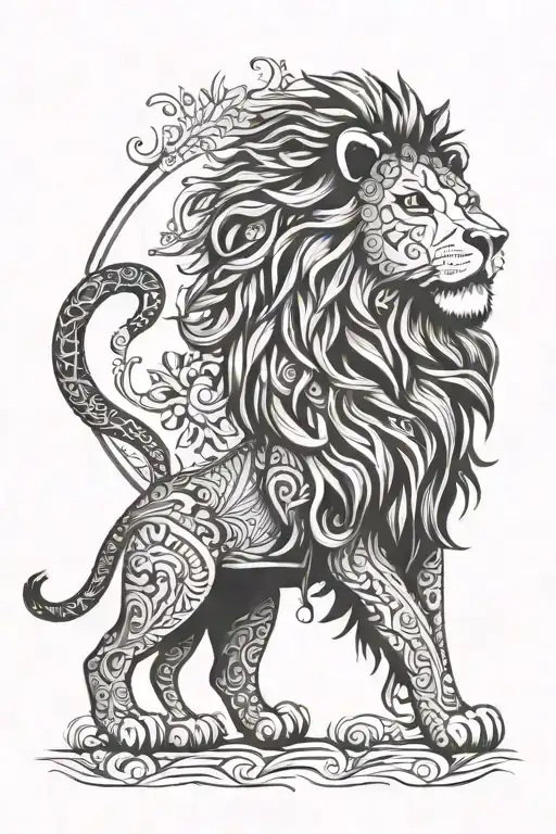 Lion Mandala Paterne