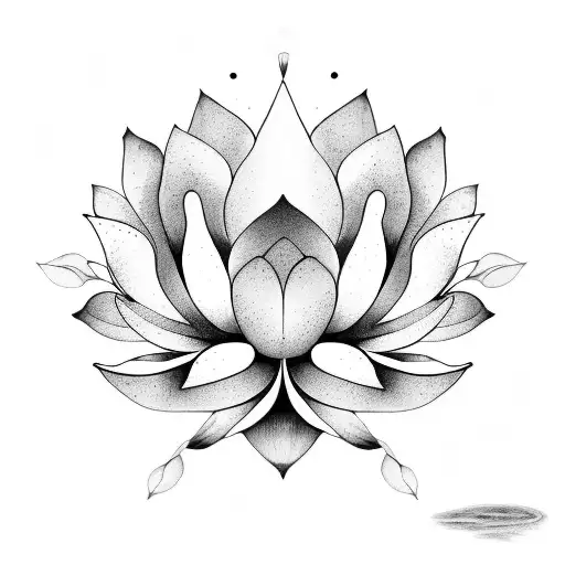 Lotus Flower With Ohia Lehua