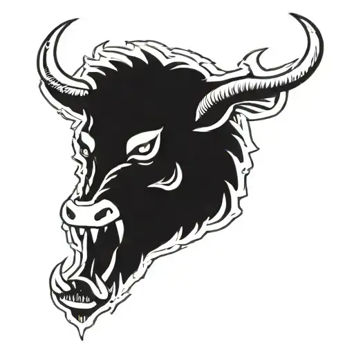 Angry Celtic Boar Head Tongue