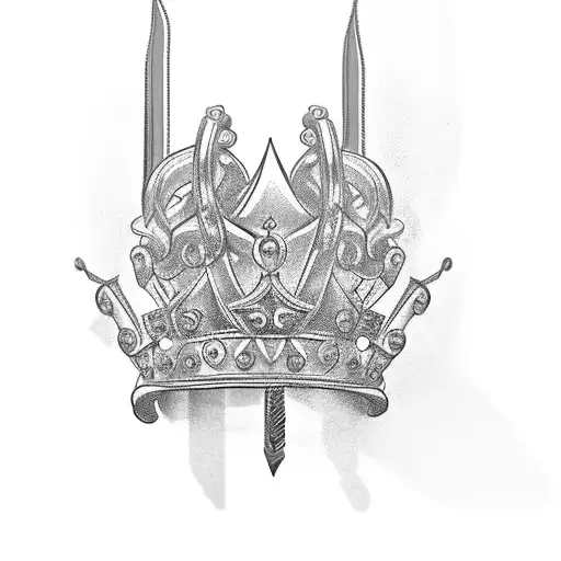 Classic Sculpture With A Crown On Ho S Shoulder