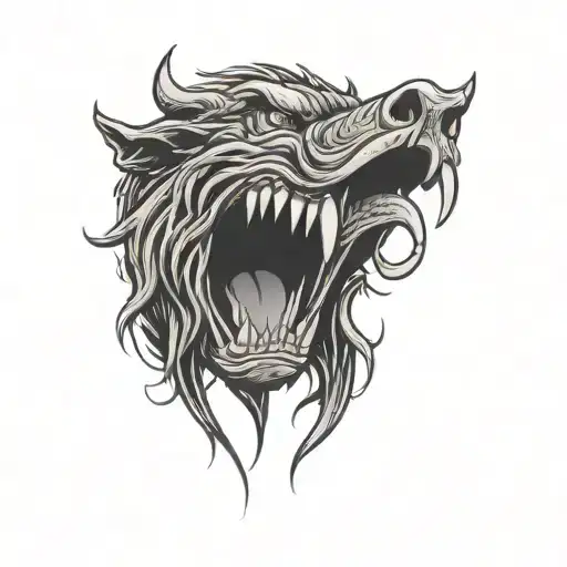Angry Irish Celtic Boar Head Tongue