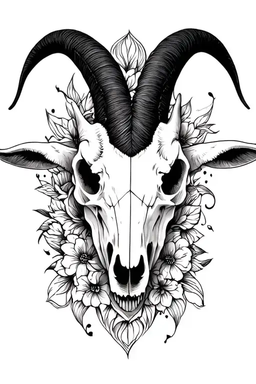 Goat Skull Surrounded