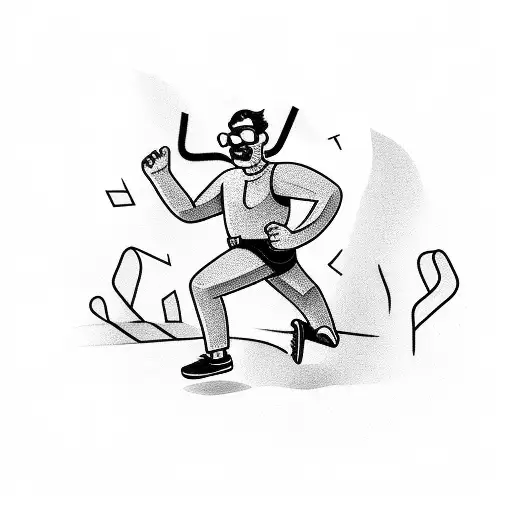 Runner Crossing Finish Line