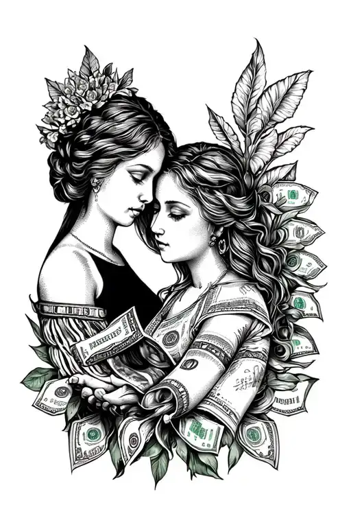 Mother And Money Tattoo