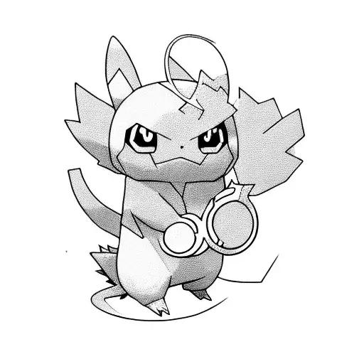 The Pokemon Shinx Holding A Karambit Knife