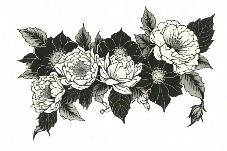 Birth Flowers Surrounding