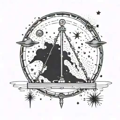 A Constellation Of Libra Zodiac Sign With The Name Sterre Incorporated In A Unique Way