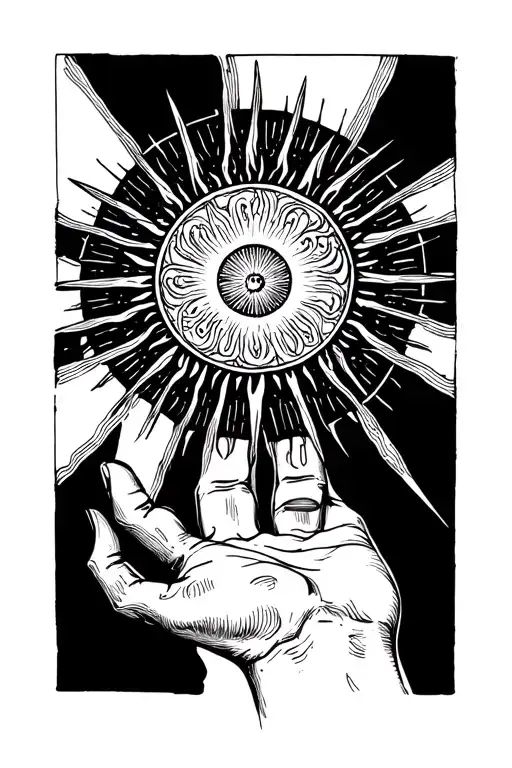 A Hand Tattoo Symboling The Rising And Set Of The Sun An Entire Astrology Symbolising 13