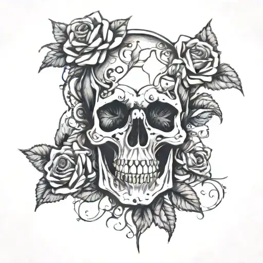 Skull And Roses