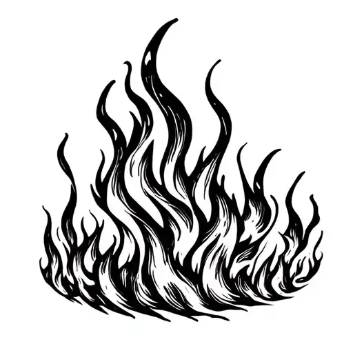 Fire Flames In A Line Around The Arm