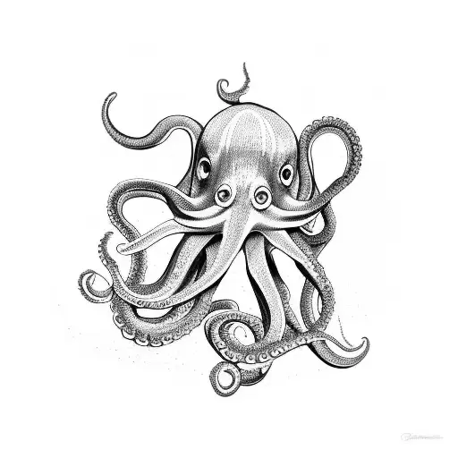 Octopus Holding 8 Blunderbusses