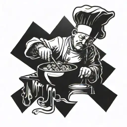 Chef Cooking Up A Storm