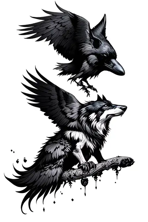 Wolf And Raven