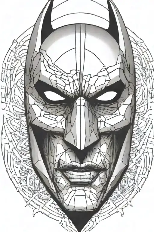 Batman Face Fractal Vortex Shedding