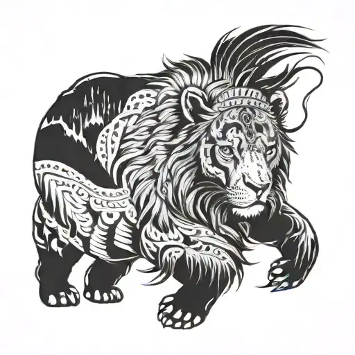 Bear Wilderness Cowboy Indian Lion