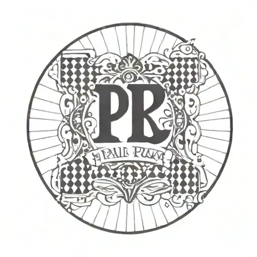 Checker Background With The Name Paul Rose On Top Of It Themed