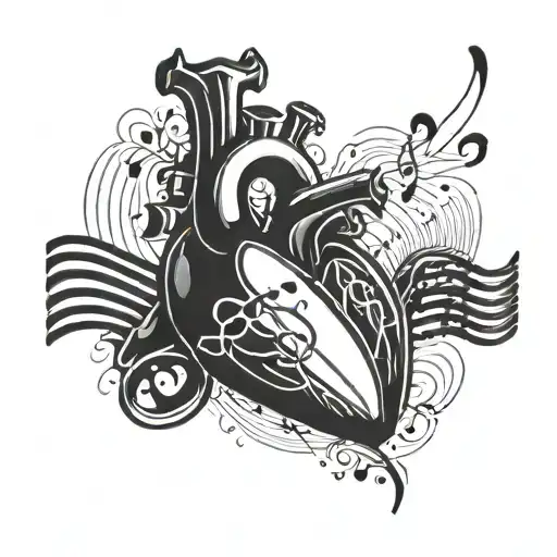 Jojos Heart Shape With Persona Music Notes Floating