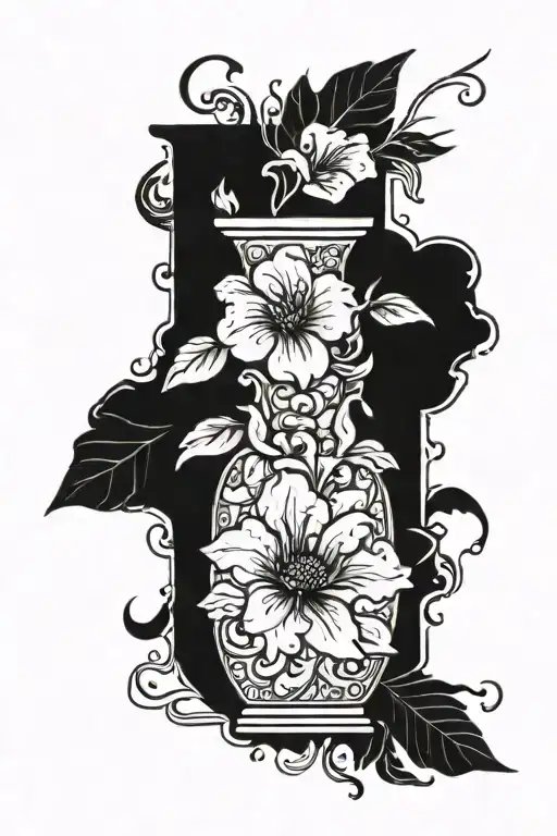 Rectangular Floral Vase