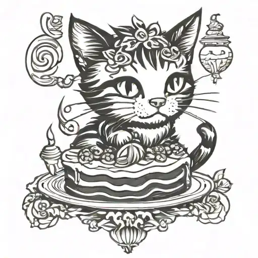 Cat Dessert Old School