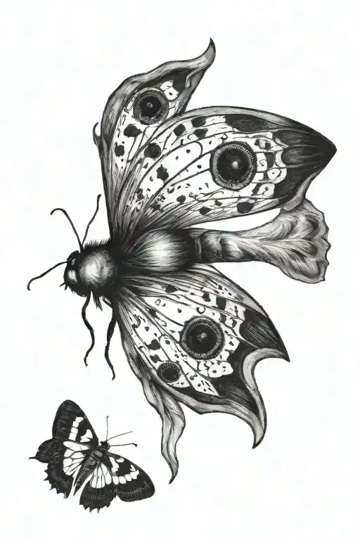 Moth Turning Into Dust