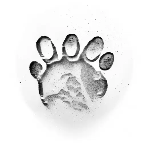 Dog Paw Print With The Word Bishop Next To It