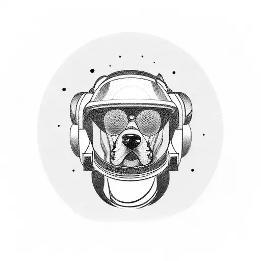 A Dog With A Astronaut Helmet